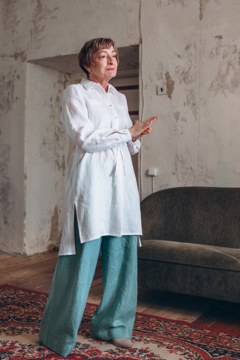 Leinenhose mit weiter Silhouette "Laima" - The Baltic Shop