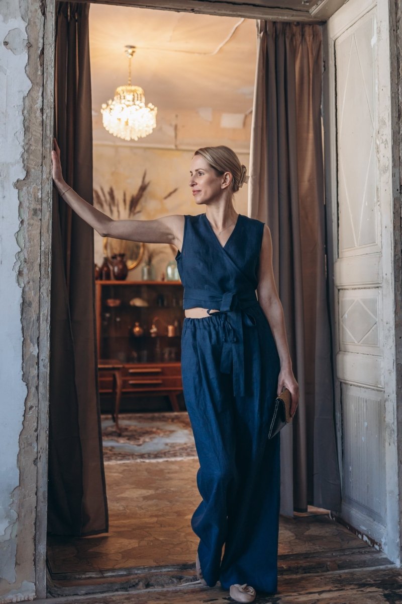 Leinenhose mit weiter Silhouette "Laima" - The Baltic Shop