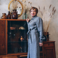 Leinenkleid mit lange Ärmel "Una" - The Baltic Shop
