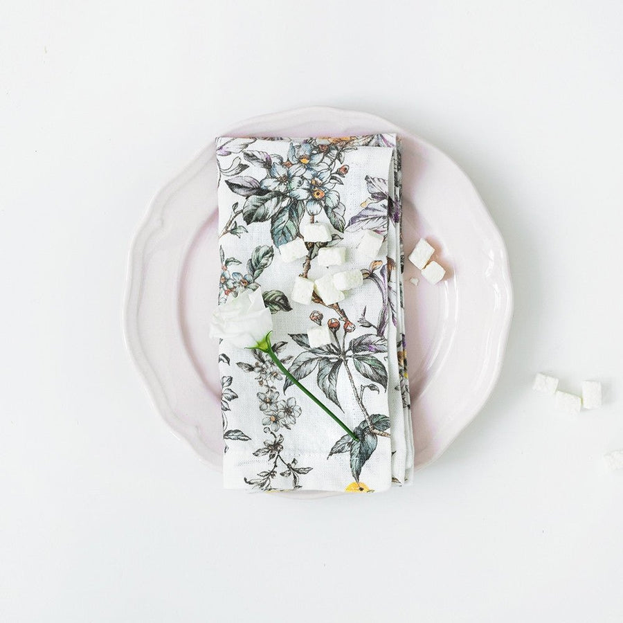 Leinenservietten 2er Set - Birds - The Baltic Shop