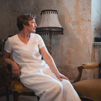 Leinentop mit V - Ausschnitt "Sabine" - The Baltic Shop