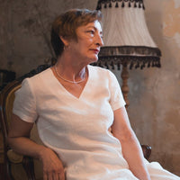 Leinentop mit V - Ausschnitt "Sabine" - The Baltic Shop