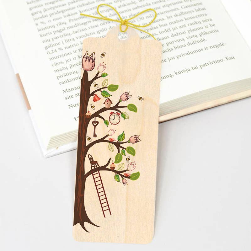 Lesezeichen aus Holz - Baum des Lebens - The Baltic Shop