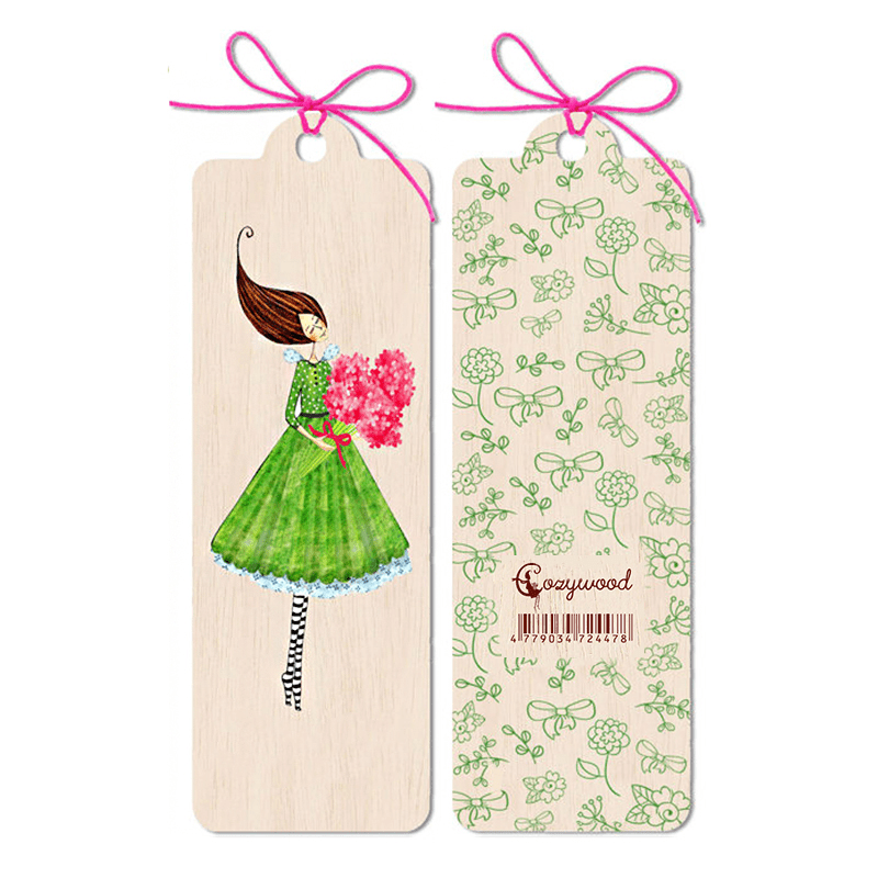 Lesezeichen aus Holz - Blumenherz - The Baltic Shop