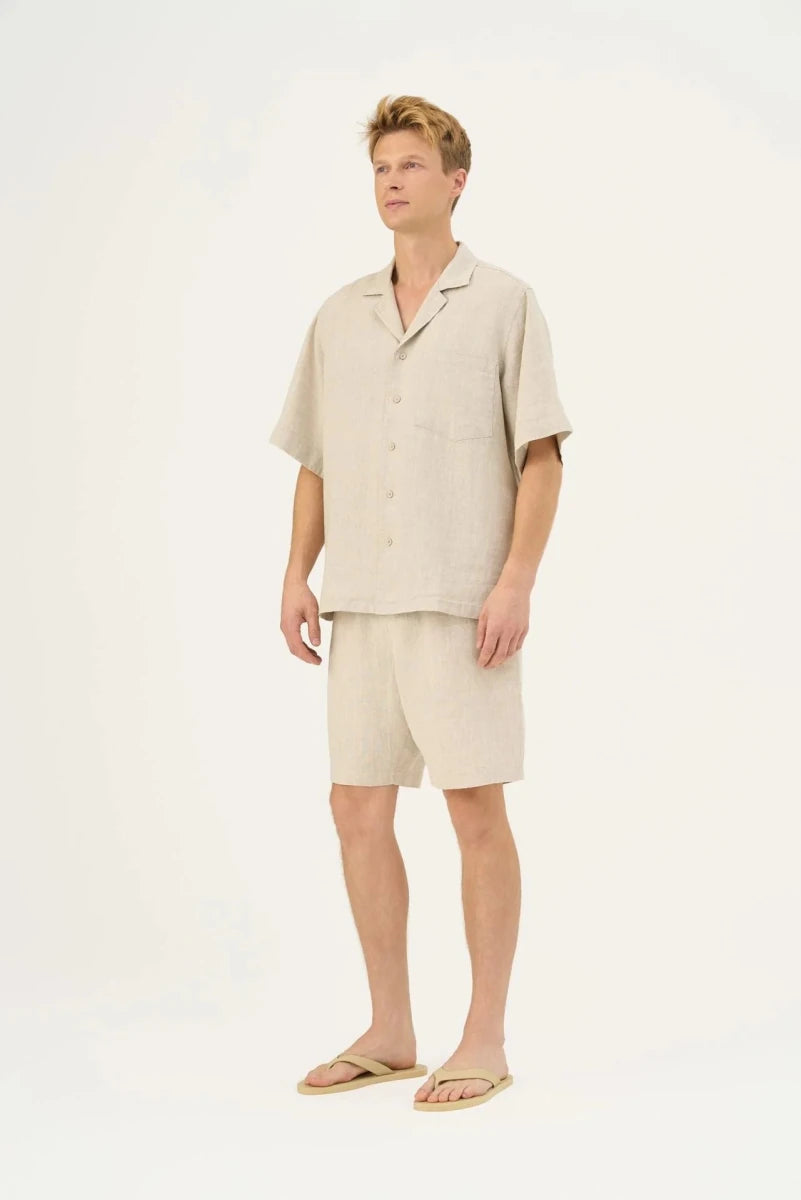 Libertas Shirt in Melange– Moderne Leichtigkeit aus Leinen - The Baltic Shop