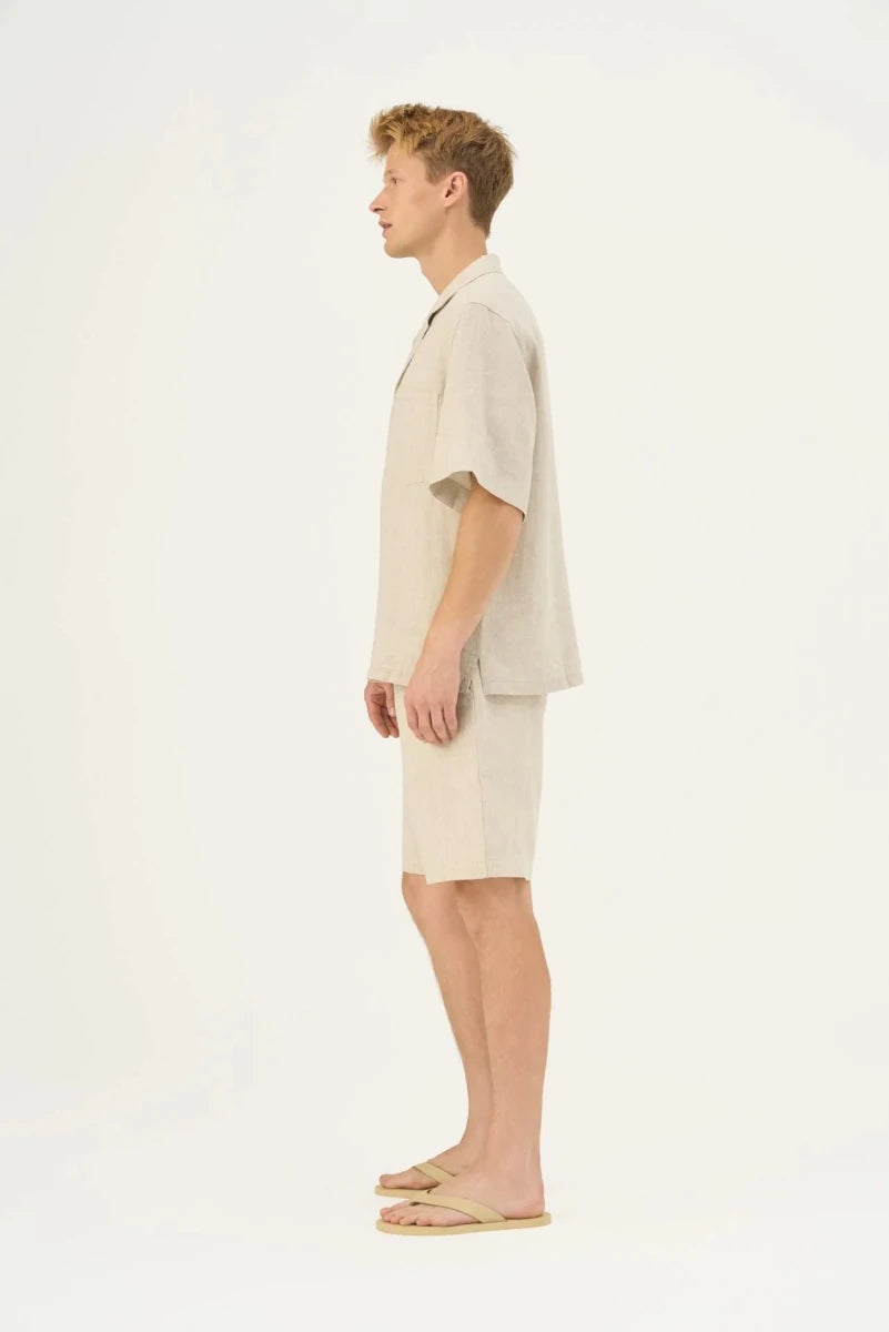 Libertas Shirt in Melange– Moderne Leichtigkeit aus Leinen - The Baltic Shop