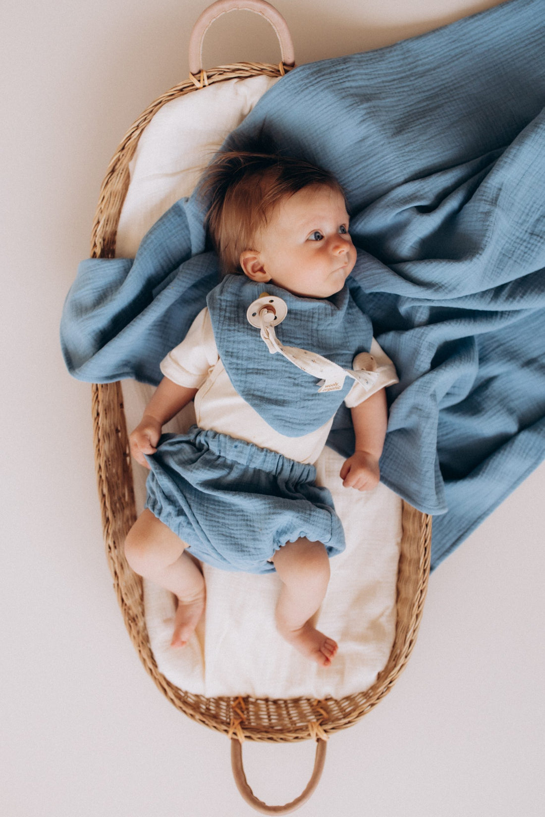 Schnuller Clip aus Musselin in 5 Farben