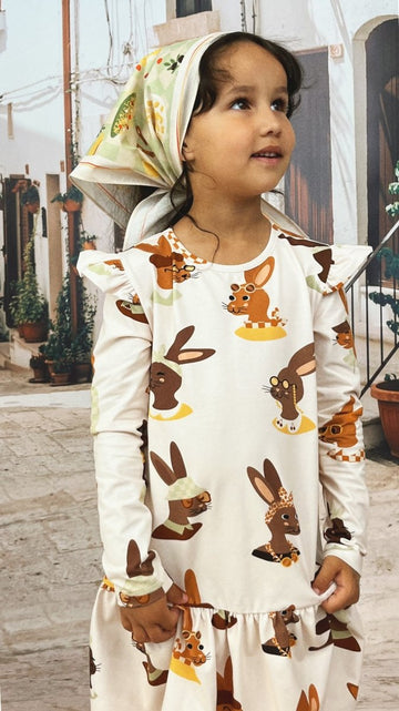 Mädchenkleid mit Hasendruck - The Baltic Shop