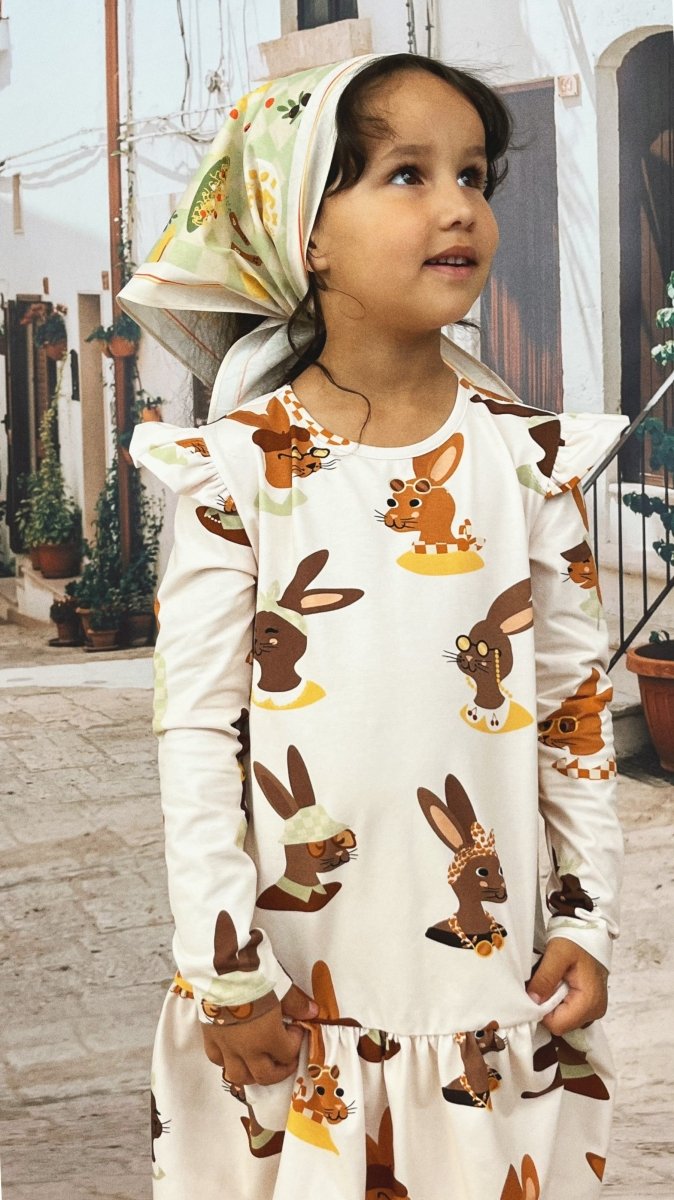 Mädchenkleid mit Hasendruck - The Baltic Shop