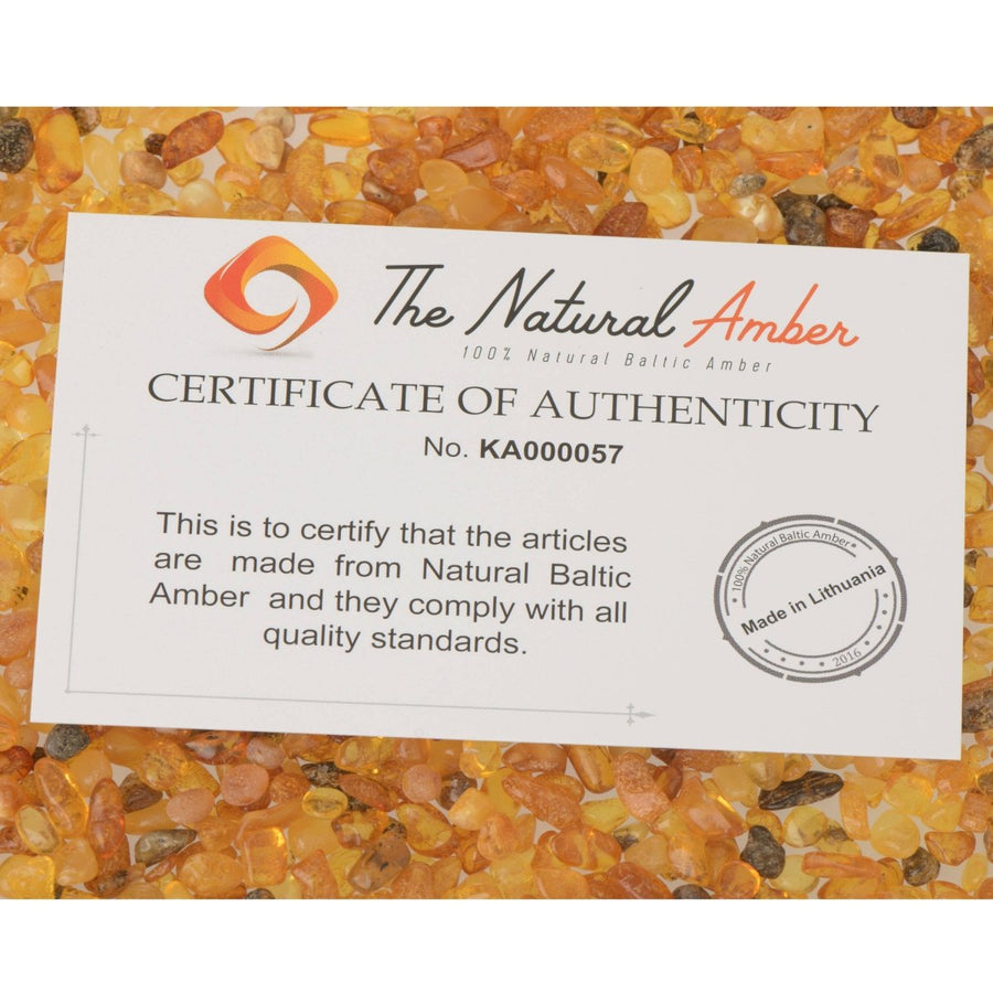 Mehrfarbiger Bernsteinring auf Gummibändern - The Baltic Shop