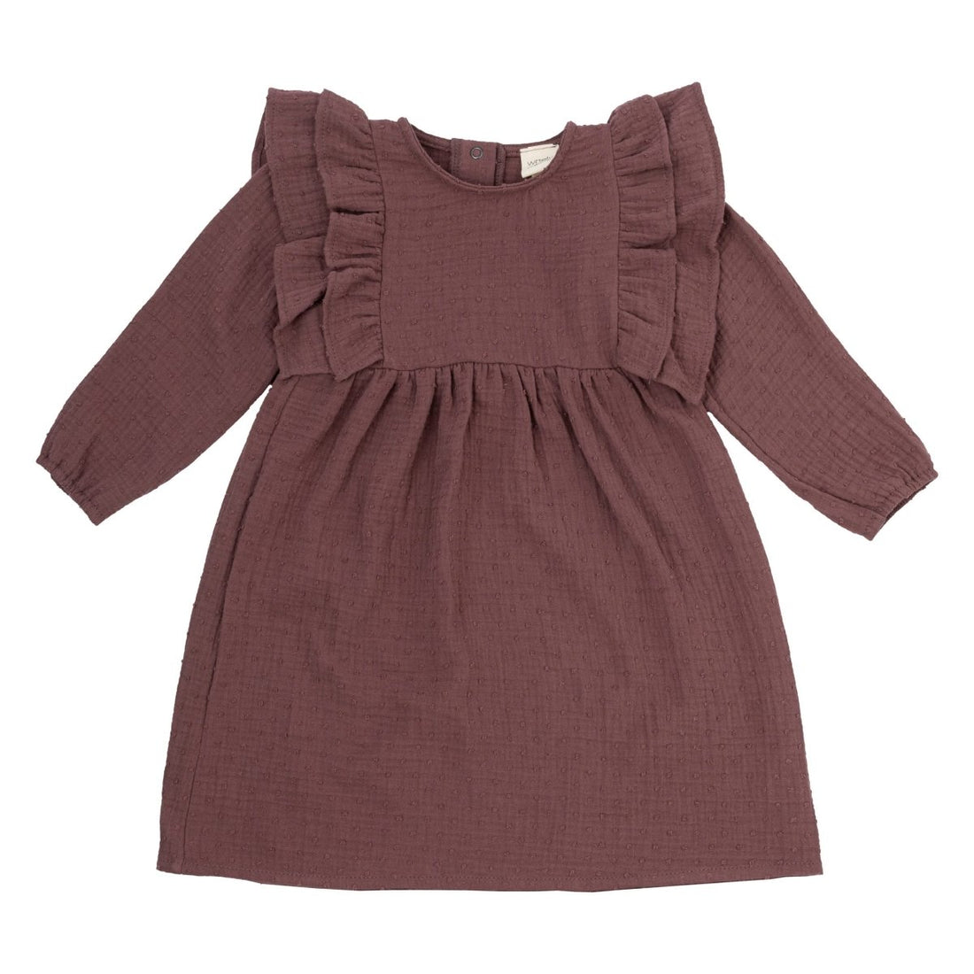 Musselinkleid mit Rüschen aus Bio Baumwolle - The Baltic Shop