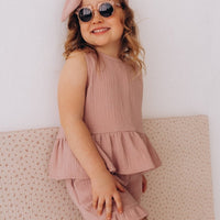 Musselintop mit Rüschen aus Bio Baumwolle in 2 Farben - The Baltic Shop