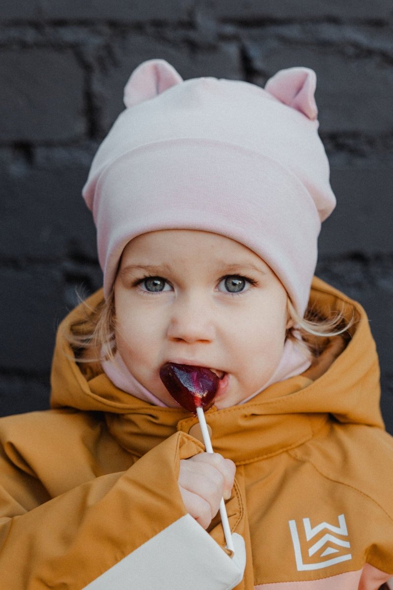 MÜTZE MIT TEDDYOHREN AUS BIO BAUMWOLLE - The Baltic Shop