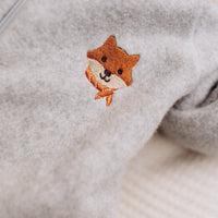 Fleece-Overall mit Fuchs aus Bio-Baumwolle