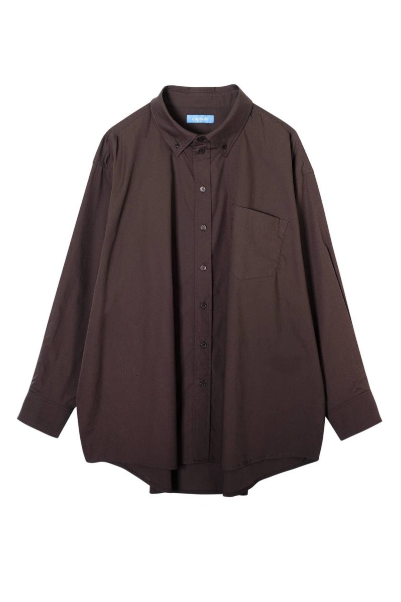 Oversized Hemd aus 100 % Baumwolle – Schokoladenbraun - The Baltic Shop