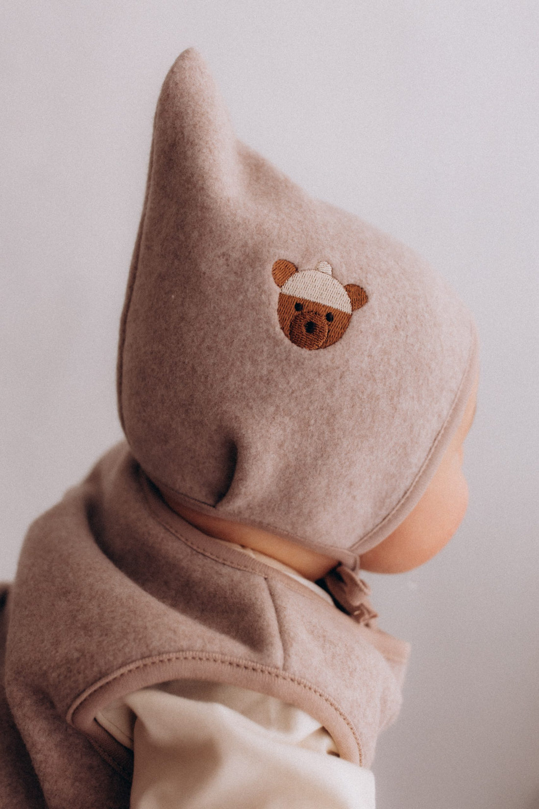 Pixie-Mütze aus Bio-Baumwollfleece