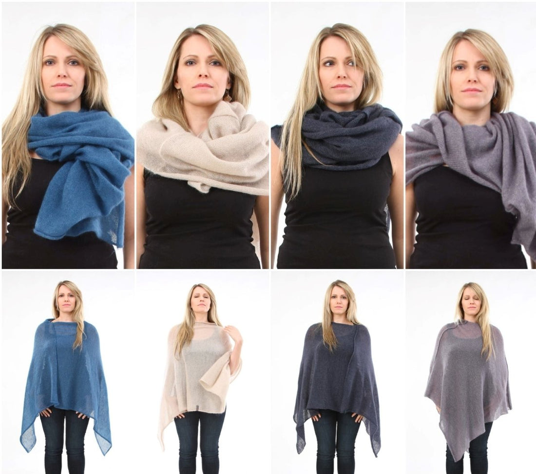 Poncho aus Kidmohair und Seide in 2 Farben - The Baltic Shop