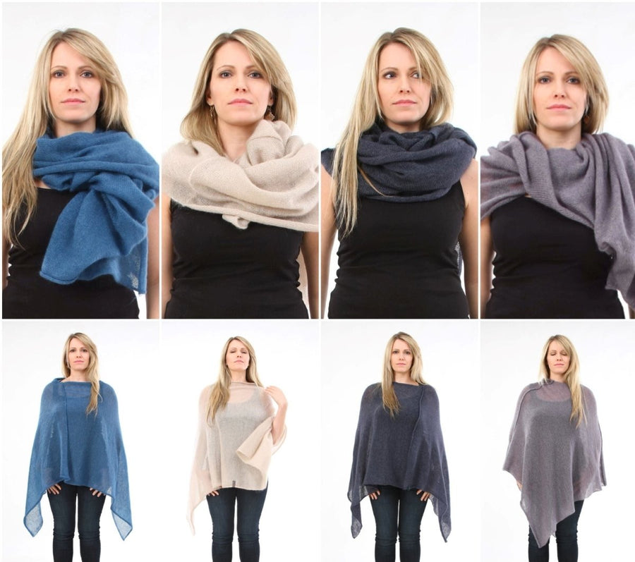 Poncho aus Kidmohair und Seide in 2 Farben - The Baltic Shop