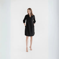 Prelude Kleid in Schwarz – Zeitlose Leichtigkeit aus Leinen - The Baltic Shop