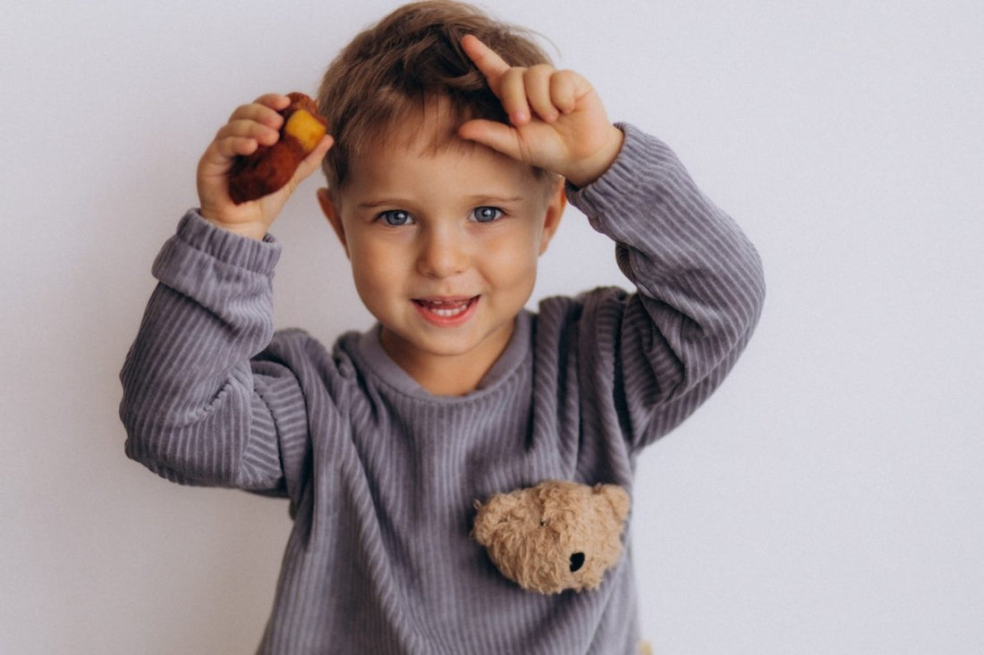 Pullover aus Kordvelour mit Bär - The Baltic Shop