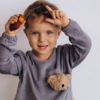 Pullover aus Kordvelour mit Bär - The Baltic Shop