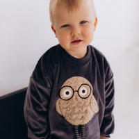 Kinderpullover aus Bio-Baumwollvelours