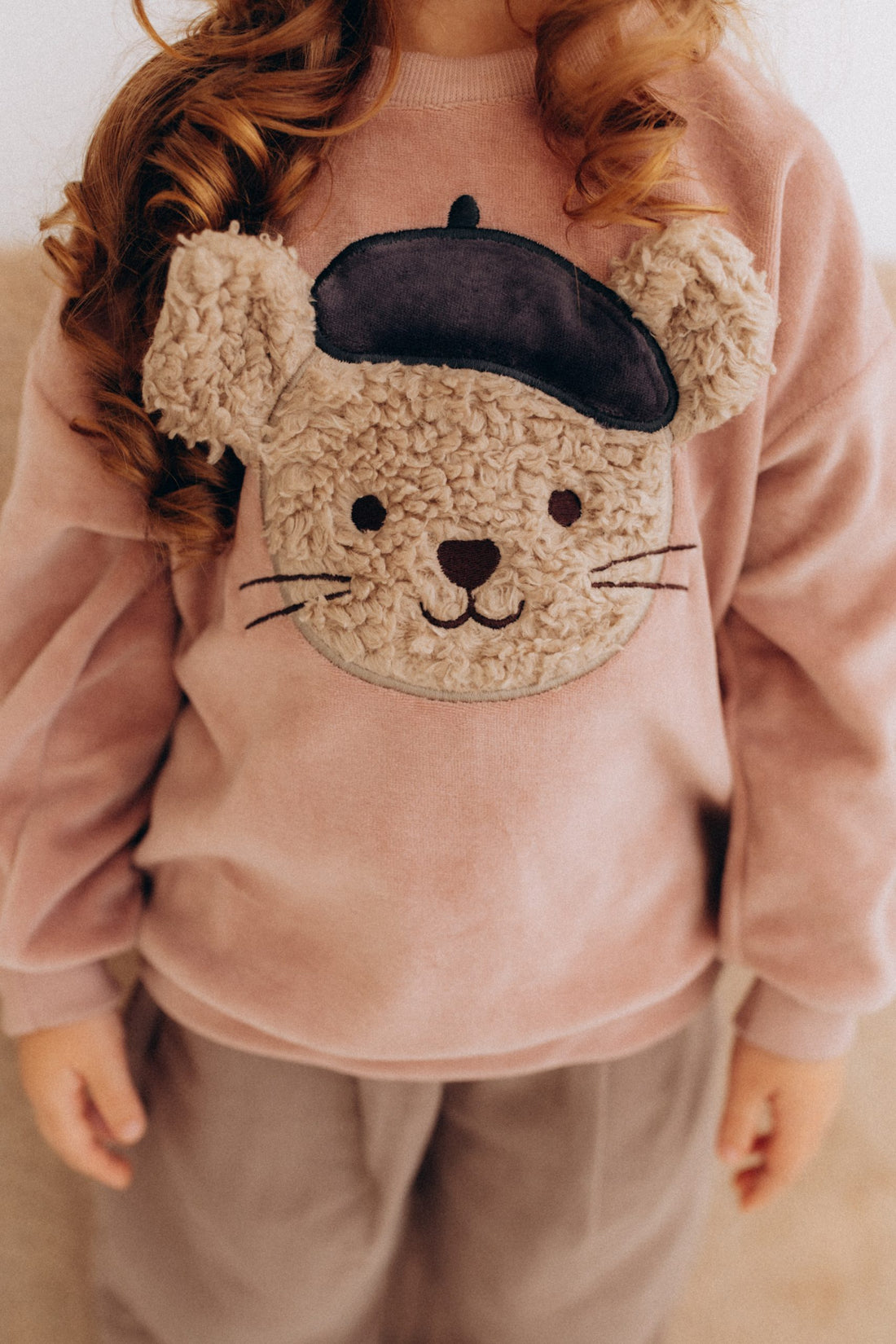 Kinderpullover aus Bio-Baumwollvelours