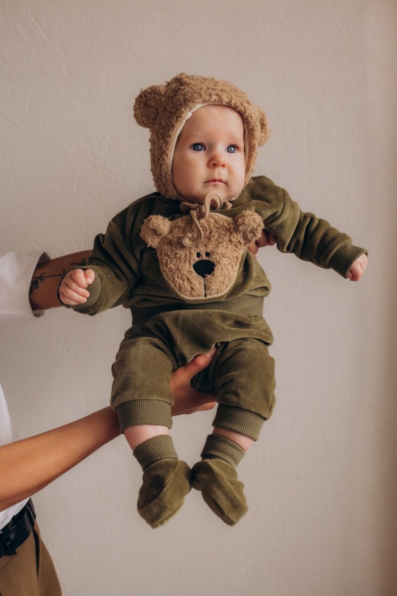 Pullover mit Bär aus Bio Baumwolle in 3 Farben - The Baltic Shop