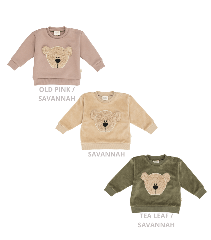 Pullover mit Bär aus Bio Baumwolle in 3 Farben - The Baltic Shop