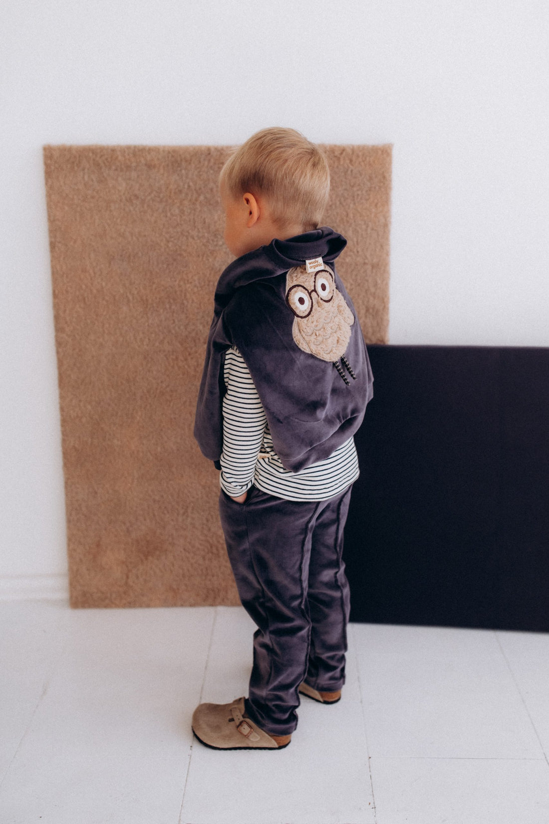 Kinderpullover aus Bio-Baumwollvelours
