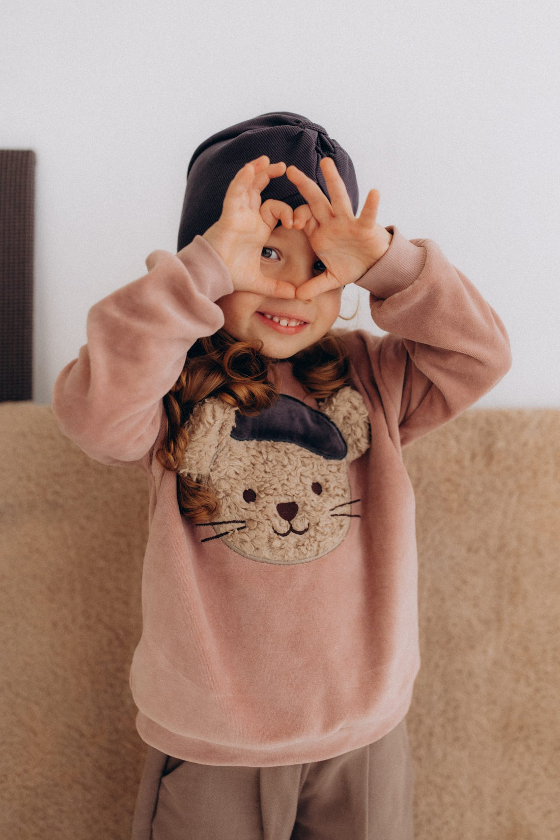 Kinderpullover aus Bio-Baumwollvelours