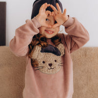 Kinderpullover aus Bio-Baumwollvelours