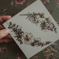 Pure White Rose Karte, gefaltete Karte - The Baltic Shop