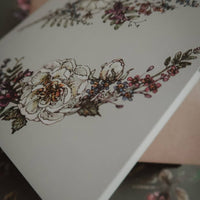 Pure White Rose Karte, gefaltete Karte - The Baltic Shop