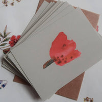 Rote Tulpe, Kleine Flache Karte - The Baltic Shop