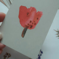Rote Tulpe, Kleine Flache Karte - The Baltic Shop