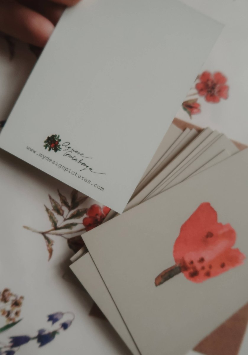 Rote Tulpe, Kleine Flache Karte - The Baltic Shop