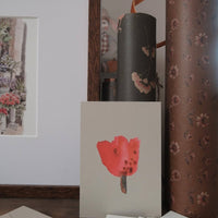 Rote Tulpe, Kleine Flache Karte - The Baltic Shop