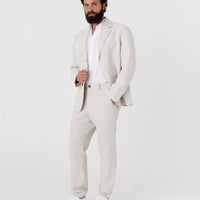 Schwere Herren - Leinenhose in Naturmelange - The Baltic Shop