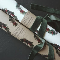 Set mit 3 Stück Weihnachtskranz aus Kraftpapier - The Baltic Shop