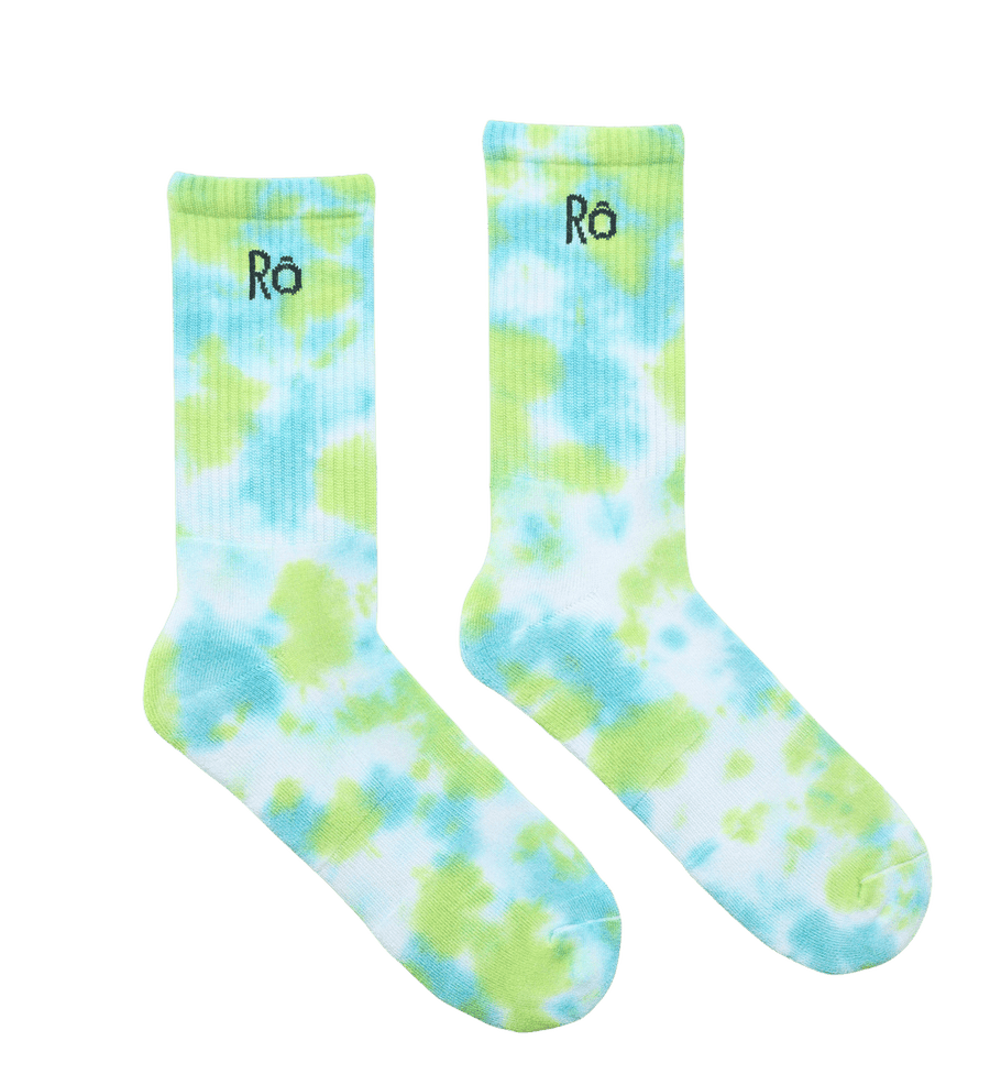 Socken aus Bambusviscose - Blau/Neon - The Baltic Shop