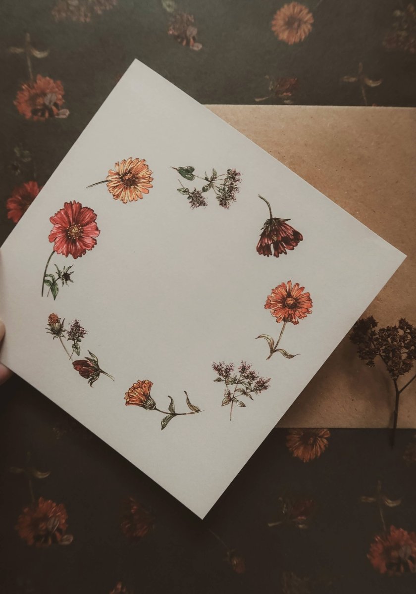 Sommerblumen / Klappkarte - The Baltic Shop