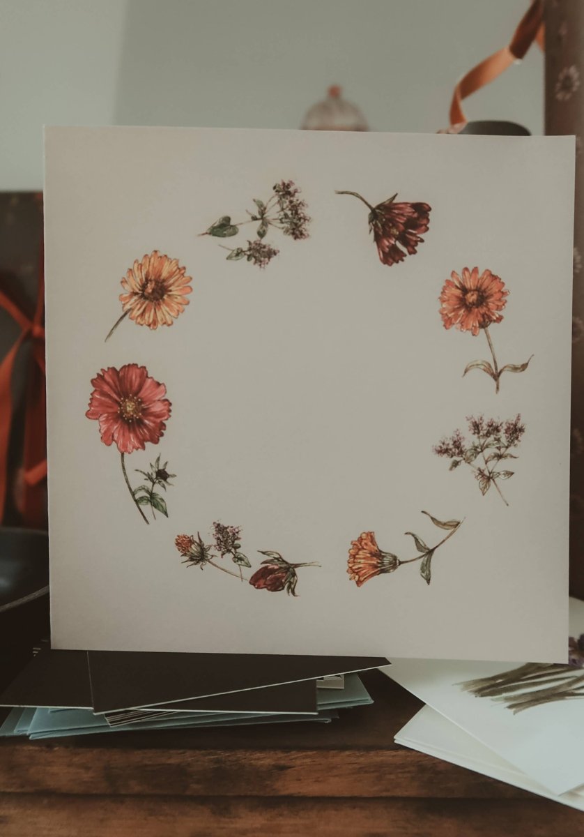 Sommerblumen / Klappkarte - The Baltic Shop