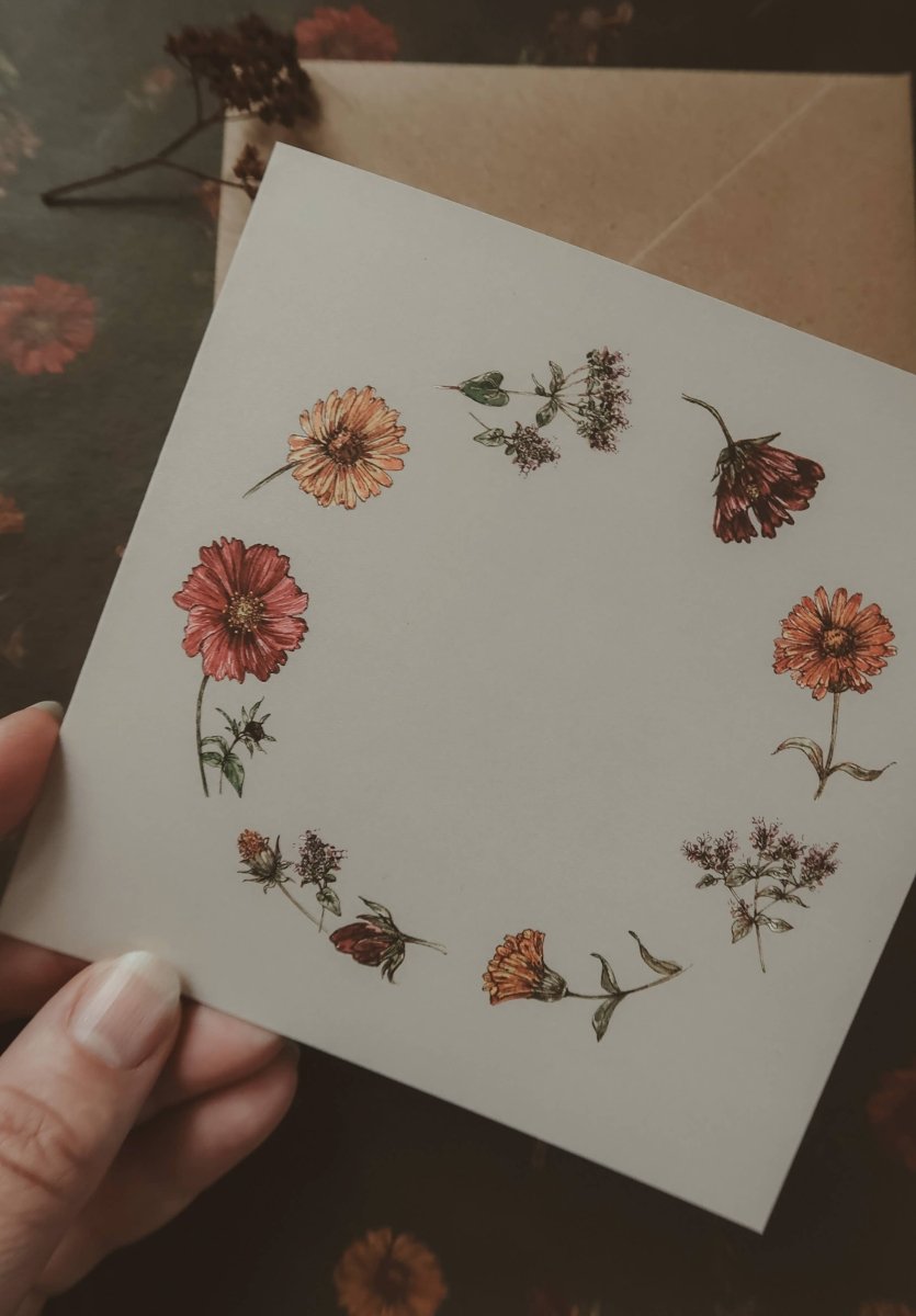 Sommerblumen / Klappkarte - The Baltic Shop