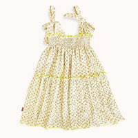 Sommerkleid mit Blumenmuster und Schleifenträgern - The Baltic Shop