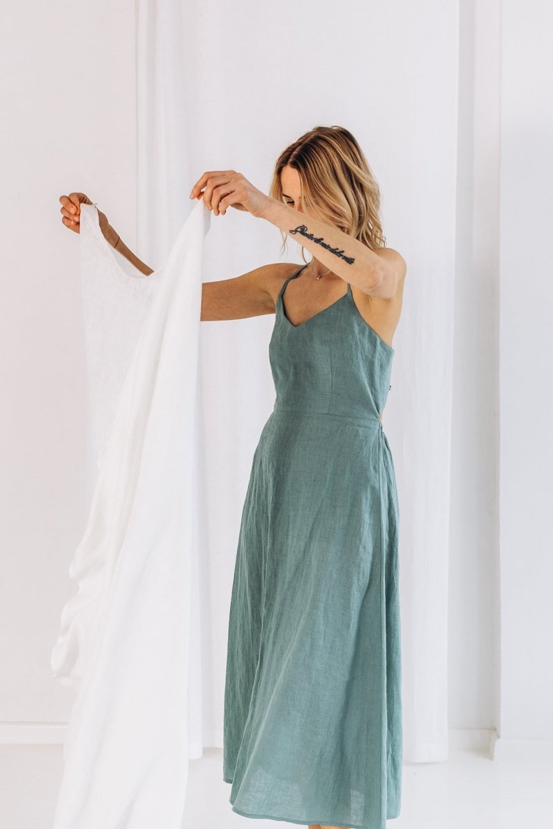 Sommerlicher Kleid aus Leinen "Liga" - The Baltic Shop