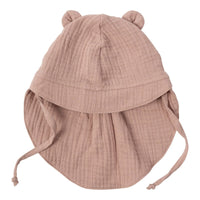 Sonnenhut aus Bio Musselin mit Teddy Ohren - The Baltic Shop