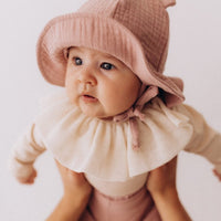 Sonnenhut mit Teddyohren aus Bio Baumwolle in 5 Farben - The Baltic Shop