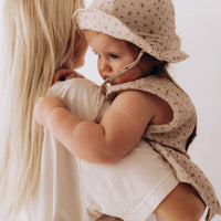 Sonnenhut mit Teddyohren aus Bio Baumwolle in 5 Farben - The Baltic Shop