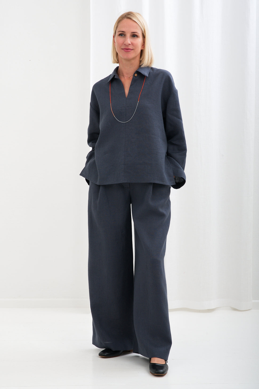 Weite Leinenhose "Elisa" in 4 Farben AW26